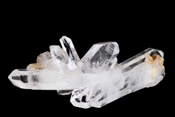crystal isolated on the black background
