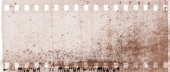 Vintage sepia film strip frame scratched textured. - 263903673