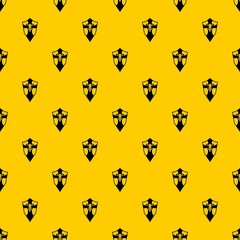 Shield pattern seamless vector repeat geometric yellow for any design