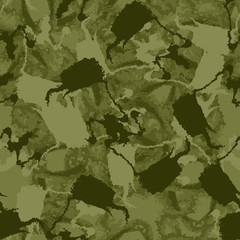 Forest camouflage of various shades of green colors