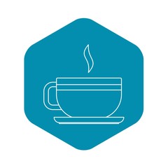 Tea cup icon. Outline illustration of tea cup vector icon for web