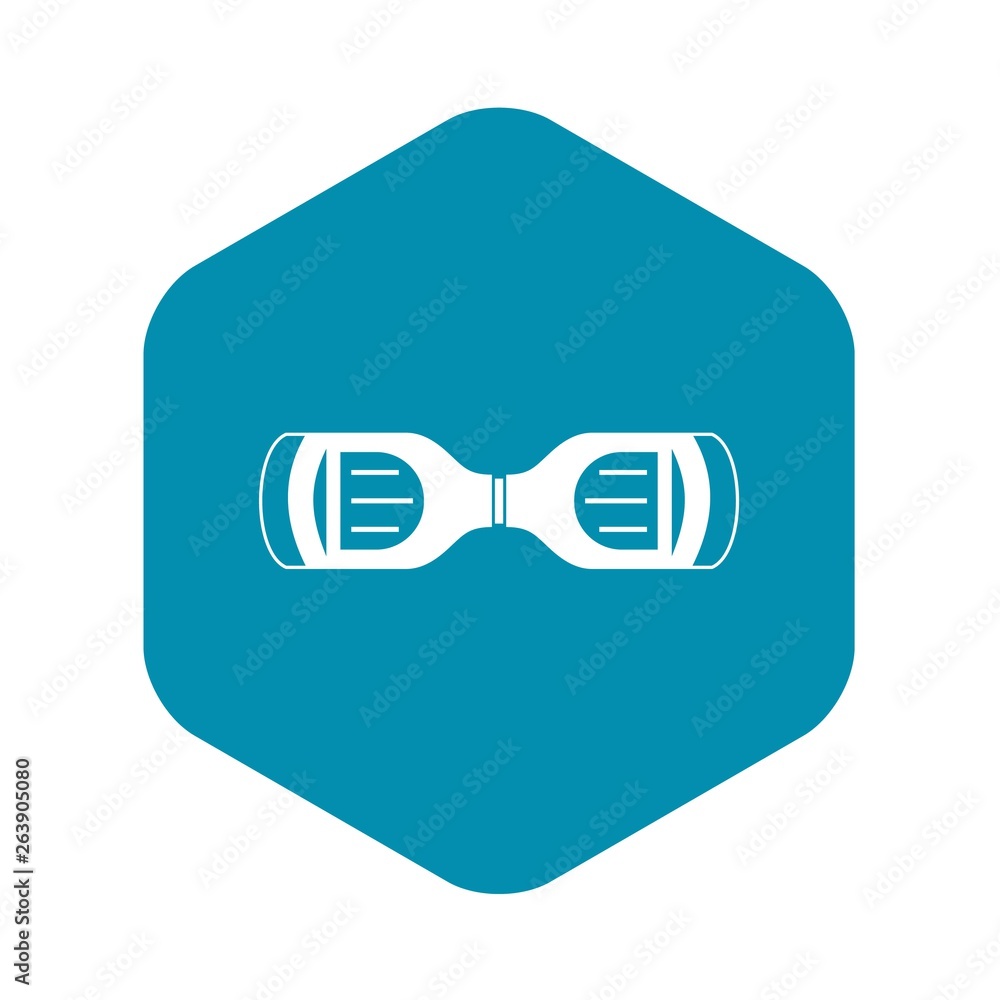 Poster hoverboard gyro pod top view icon. simple illustration of hoverboard gyro pod top view vector icon f
