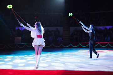 juggler performance at the circus.
