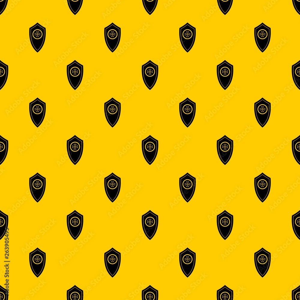 Poster shield pattern seamless vector repeat geometric yellow for any design