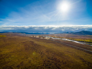 Aerial view of forest in the far East, Russia