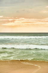 Sunset on the tropical beach. Dreamland beach.