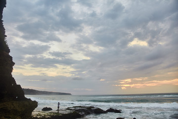 Sunset on the tropical beach. Dreamland beach.