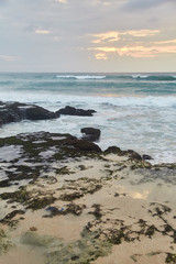 Sunset on the tropical beach. Dreamland beach.