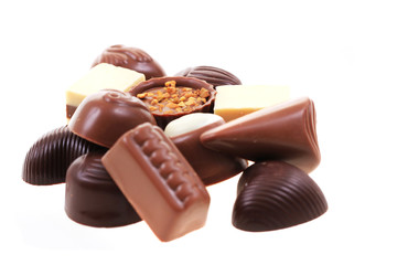 chocolate bonbons isolated