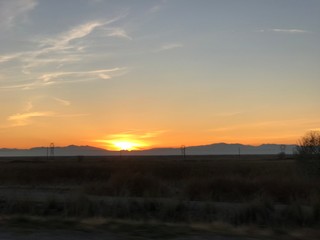 sunset in the mountains