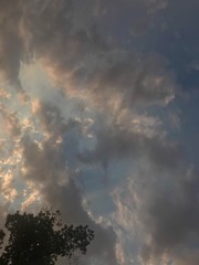 dramatic sky with clouds
