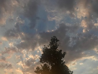 dramatic sky with clouds