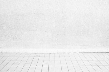 Abstract White Concrete Room Background.