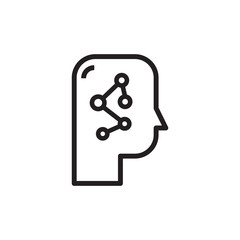 Mind Map Concept Vector Icon, Eps10. Science Symbol