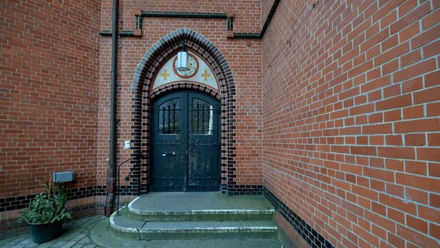 Protestant Auenkirche (Auen Church, built between 1895 and 1897) in Berlin Wilmersdorf on March 25, 2015, Germany