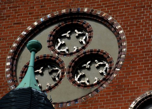 Protestant Auenkirche (Auen Church, built between 1895 and 1897) in Berlin Wilmersdorf on March 25, 2015, Germany