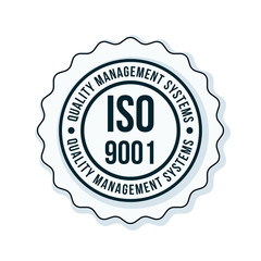 ISO 9001 label illustration