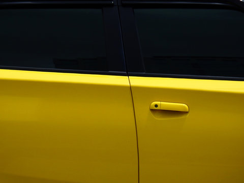 Door Of Yellow Car Texture