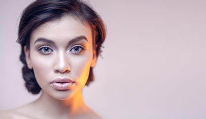 Fototapeta premium Beauty portrait of a young expressive model
