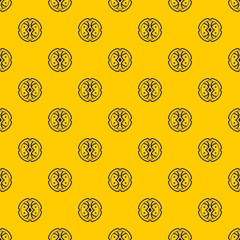 Shield pattern seamless vector repeat geometric yellow for any design