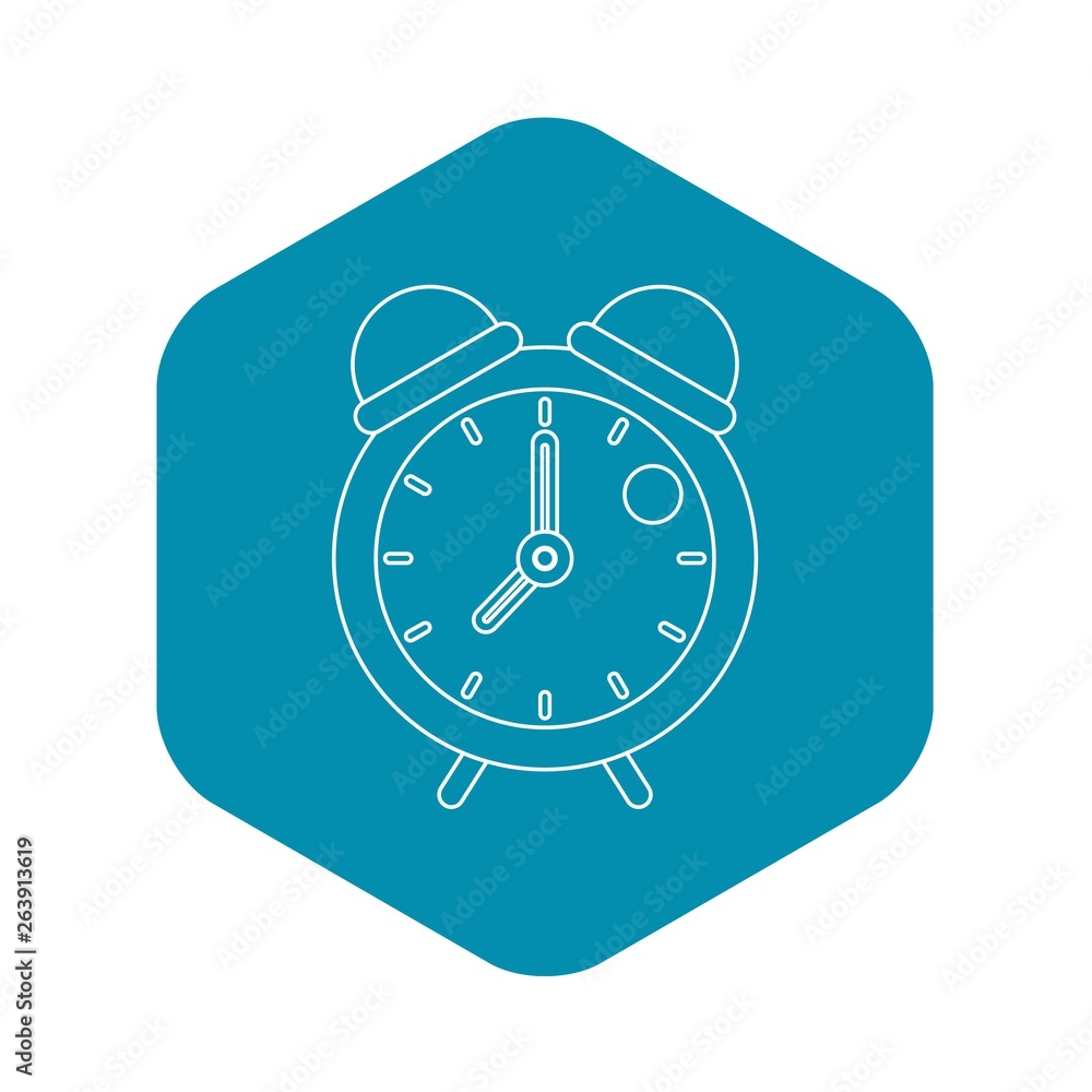 Poster retro alarm clock icon. outline illustration of retro alarm clock vector icon for web