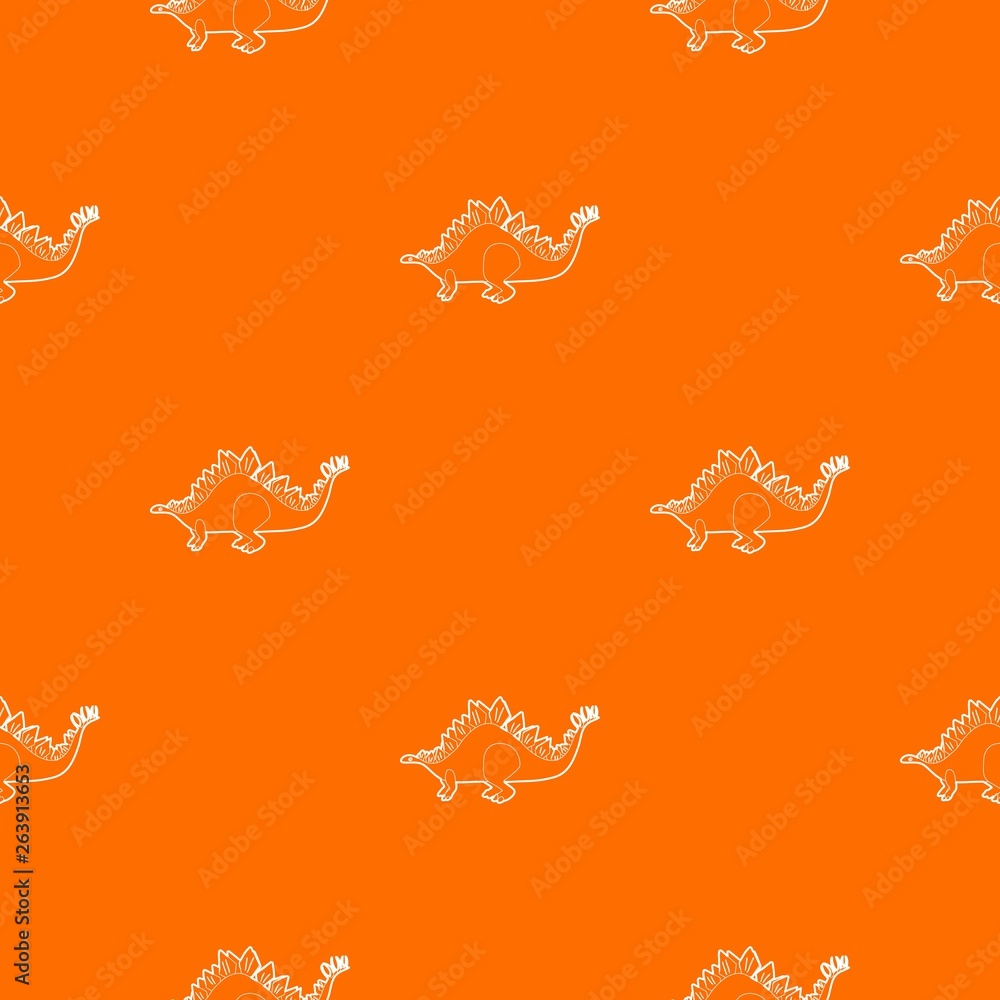 Poster stegosaurus pattern vector orange for any web design best