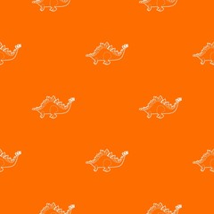 Stegosaurus pattern vector orange for any web design best