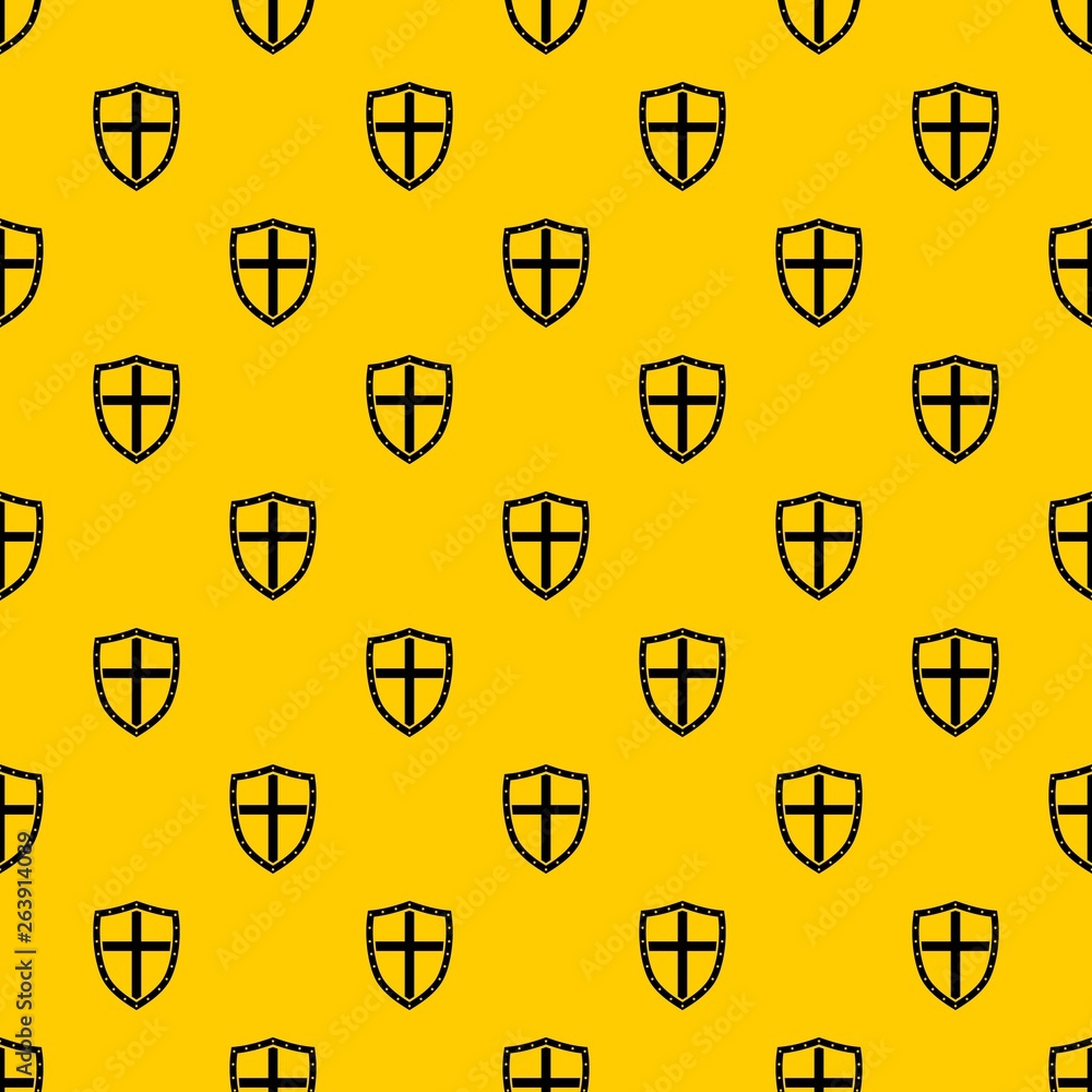 Poster shield pattern seamless vector repeat geometric yellow for any design