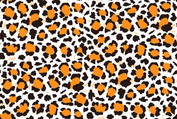 Leopard skin pattern on white