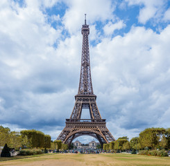 Fototapeta na wymiar Beautiful view of famous Eiffel Tower in Paris, France