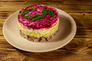 Traditional russian salad 
