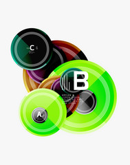 Colorful glossy circles background