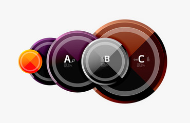 Colorful glossy circles background