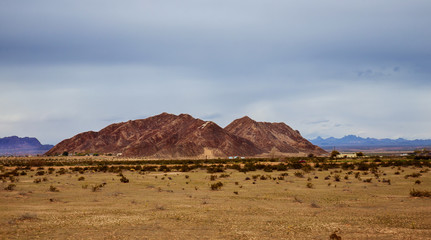 Desert and mountains clouds over the southwestern USA New Mexico desert