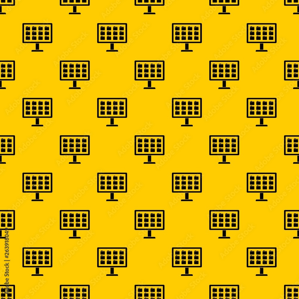 Poster desktop of computer with folders pattern seamless vector repeat geometric yellow for any design