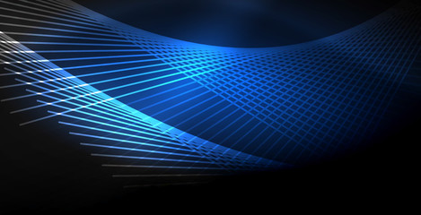 Naklejka premium Neon color abstract lines