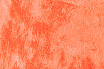 Background color orange coral. Abstract painted decorative background.