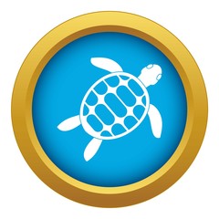 Obraz premium Turtle icon blue vector isolated on white background for any design