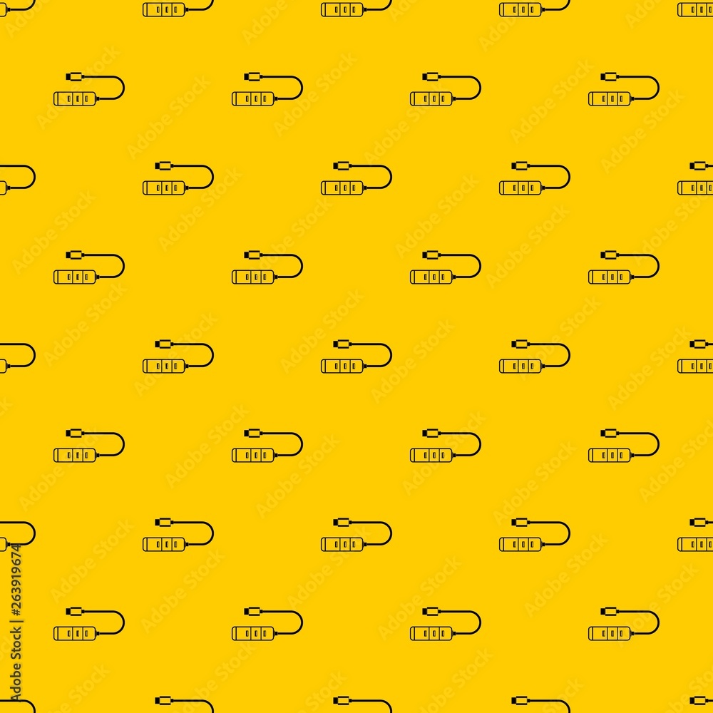 Poster usb adapter connectors pattern seamless vector repeat geometric yellow for any design