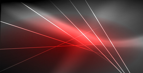 Neon glowing lines, magic energy space light concept, abstract background wallpaper design