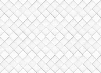 3d rendering. seamless modern white diagonal square grid pattern wall design texture background.
