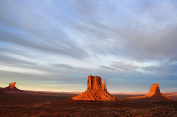 Clouds  at Sunrise in Monument Valley