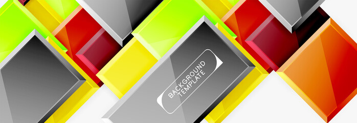 Abstract square composition for background, banner or logo