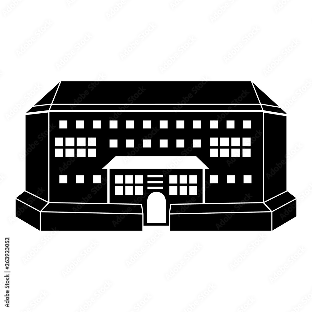 Aufkleber indoor arena front view icon. simple illustration of indoor arena front view vector icon for web des