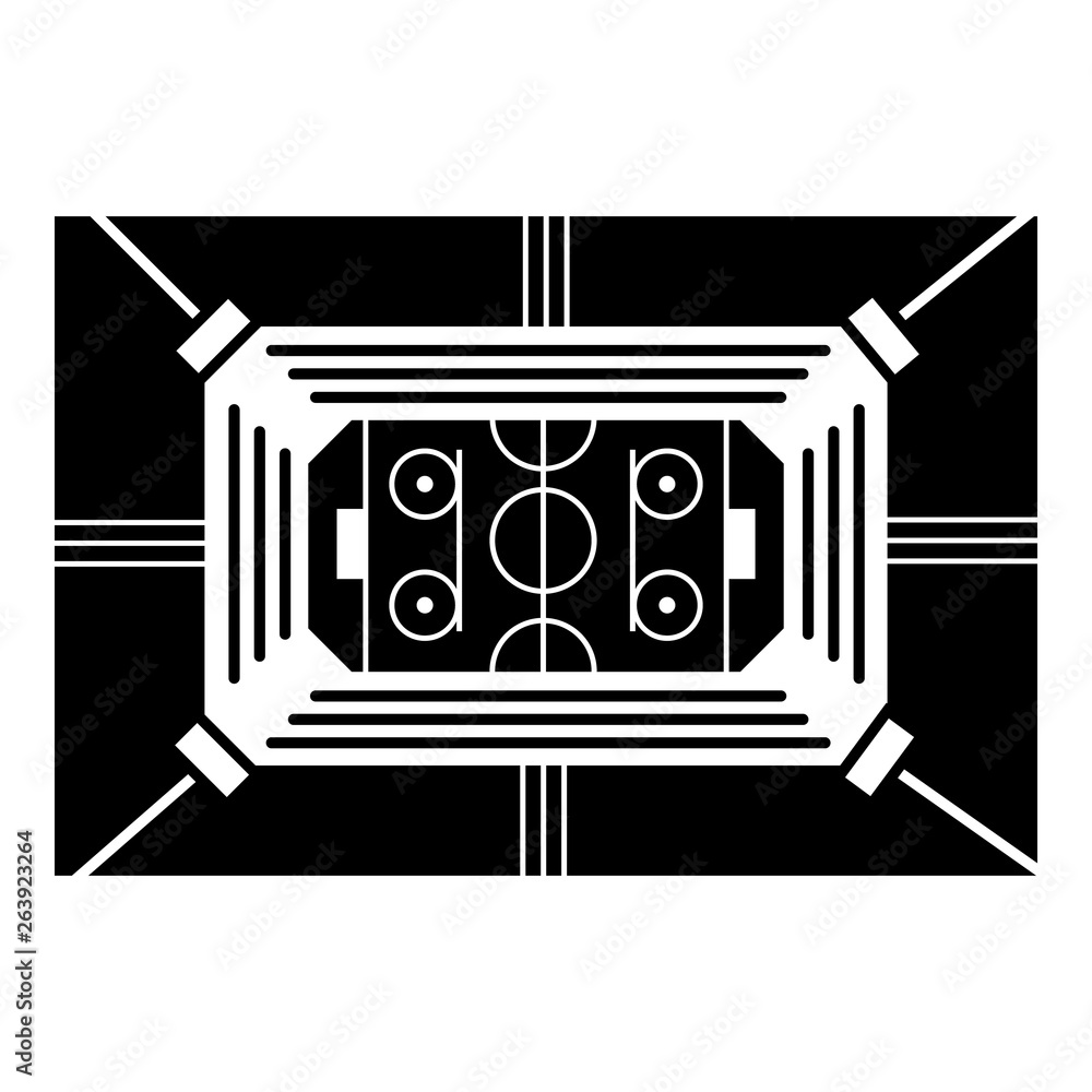 Poster ice arena icon. simple illustration of ice arena vector icon for web design isolated on white backgr