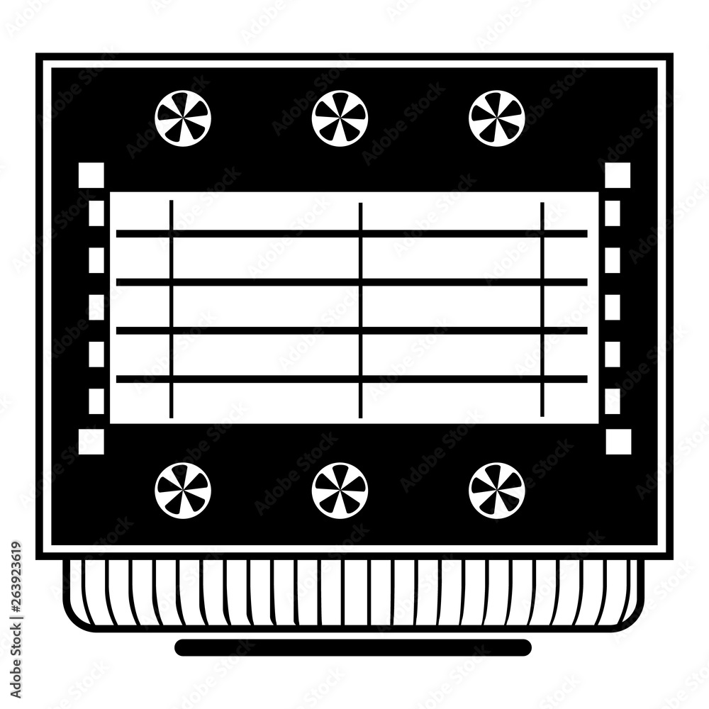 Poster building stadium top view icon. simple illustration of building stadium top view vector icon for web