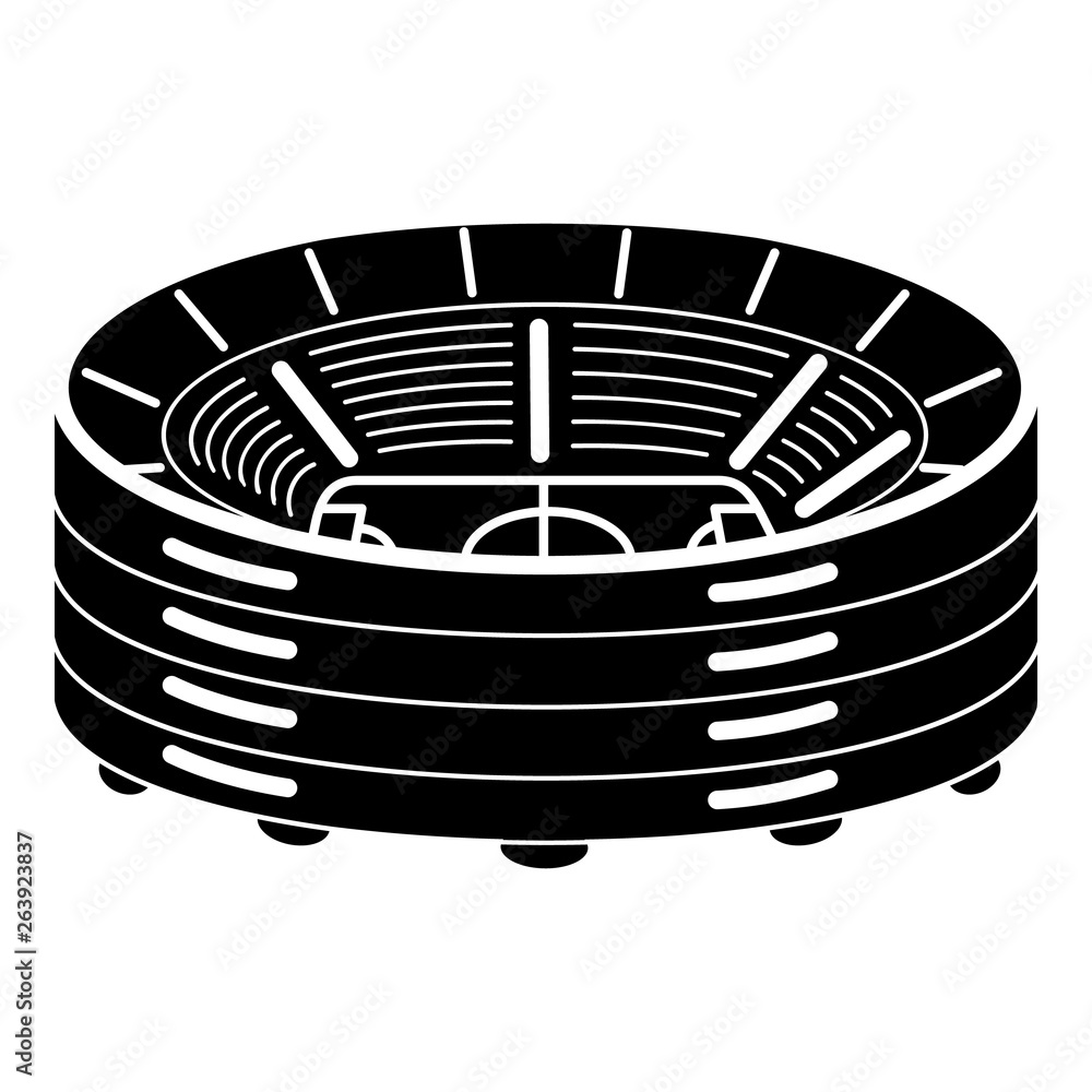 Poster round stadium icon. simple illustration of round stadium vector icon for web design isolated on whit