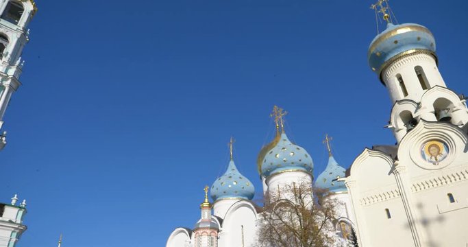 Architectural Ensemble of the Trinity Sergius Lavra in Sergiev Posad in Moscow Russia. Russian monastery and the spiritual centre of the Russian Orthodox Church.