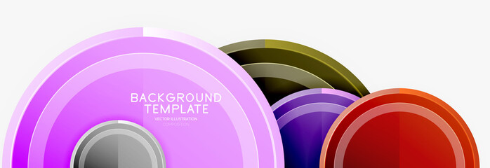 Abstract round geometric shapes, modern circles background