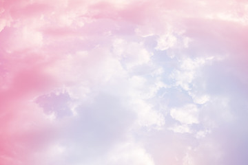 Sun and cloud background with a pastel colour
